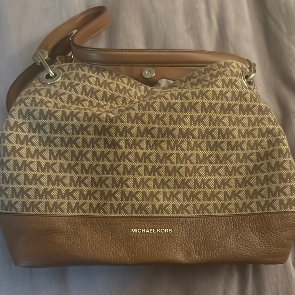 Michael Kors Brown Signature Shoulder Bag